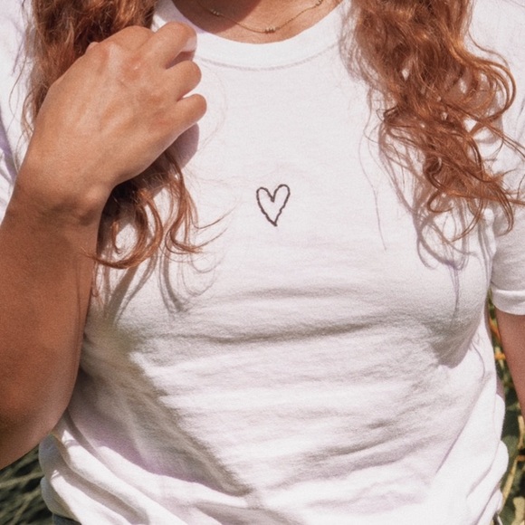 Embroidered “Heart” Handmade Tee - Picture 6 of 7